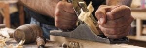Carpenter working with his tools