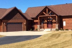Exterior view of a newly constructed home